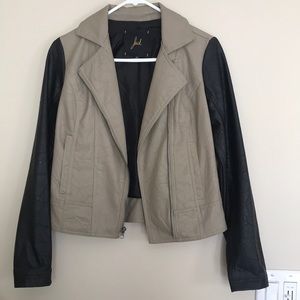 Jack by B.B. Dakota two toned leather jacket- XS